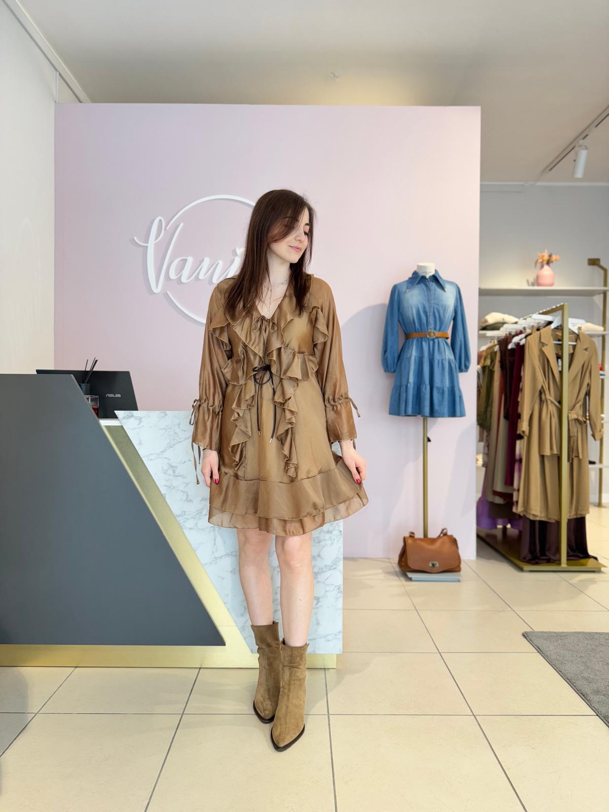 Abito in mussola con rouches