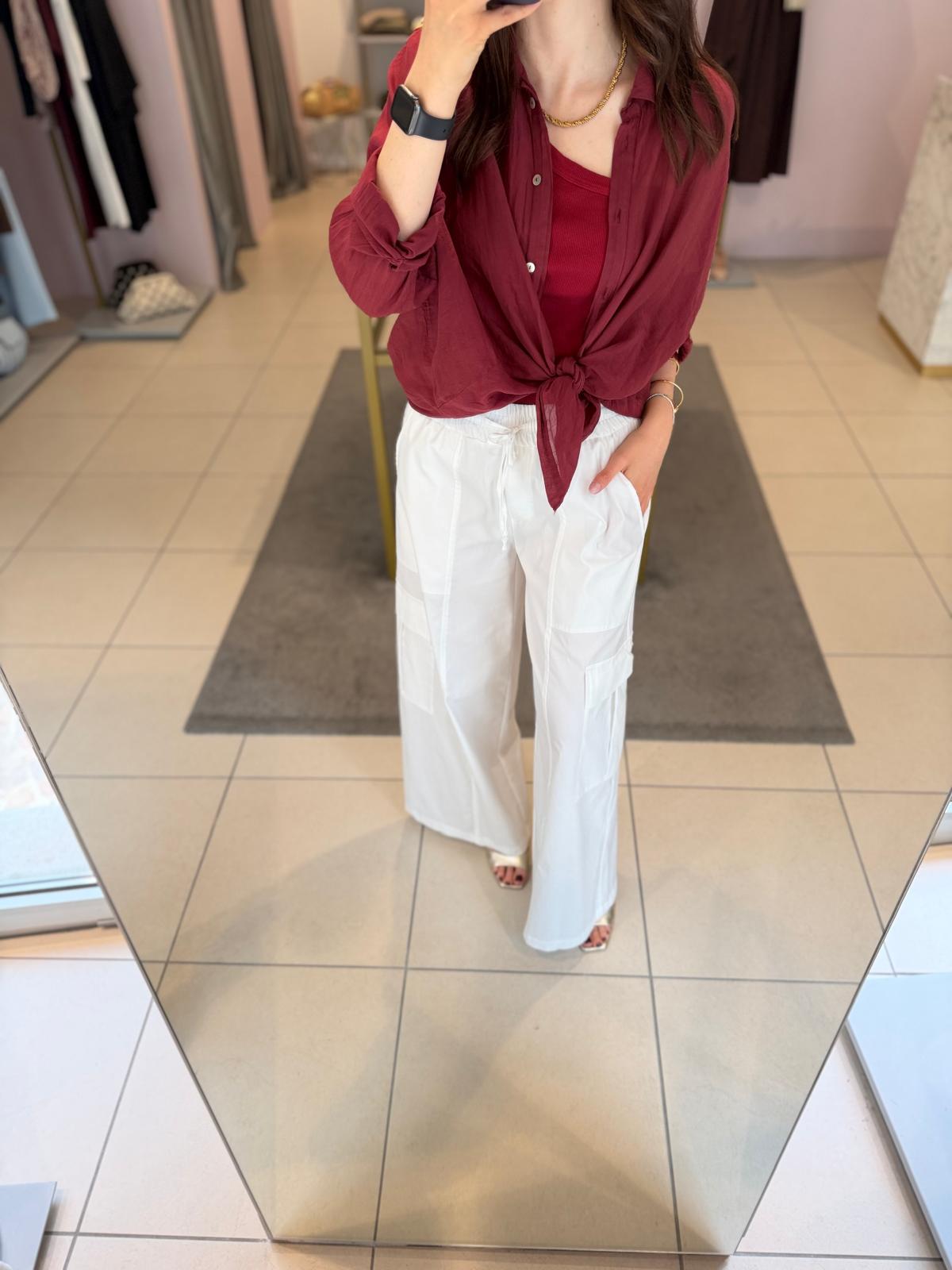 Pantalone cargo in cotone