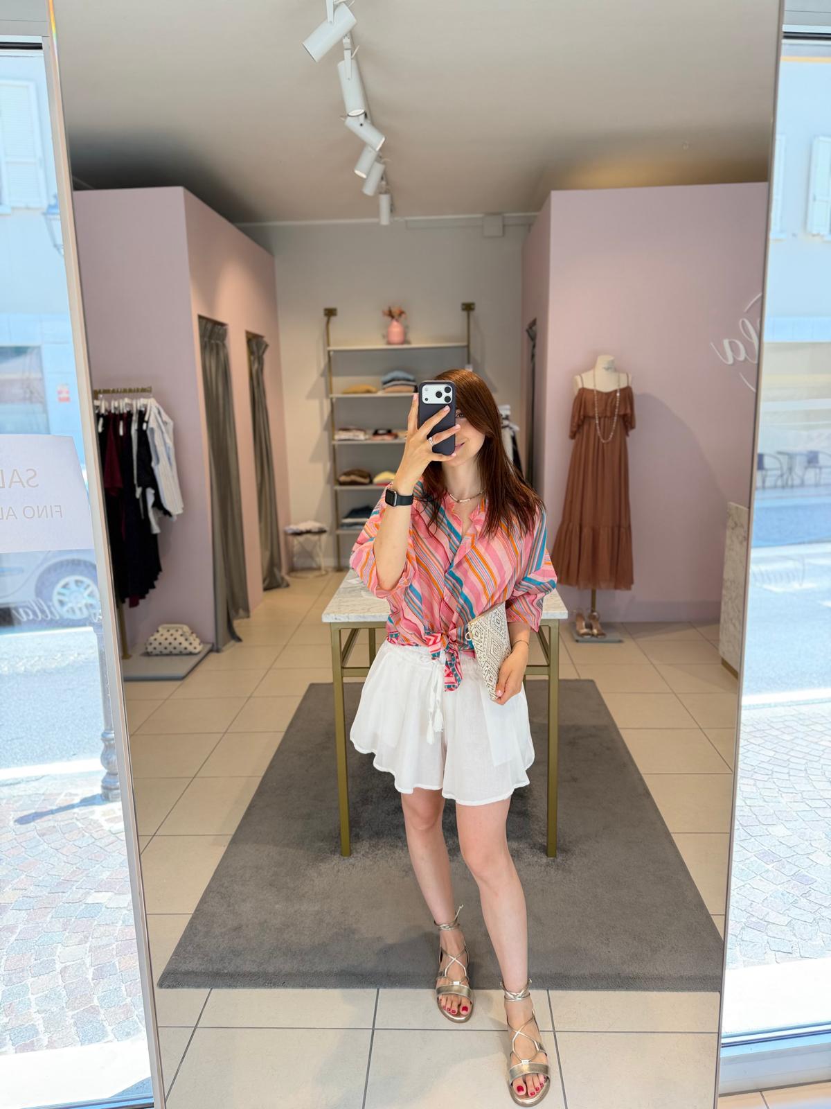 Shorts in mussola di cotone