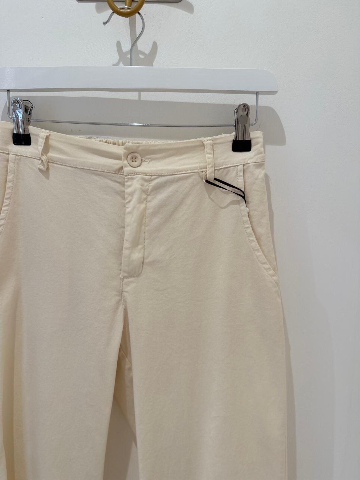 Pantalone burro in cotone
