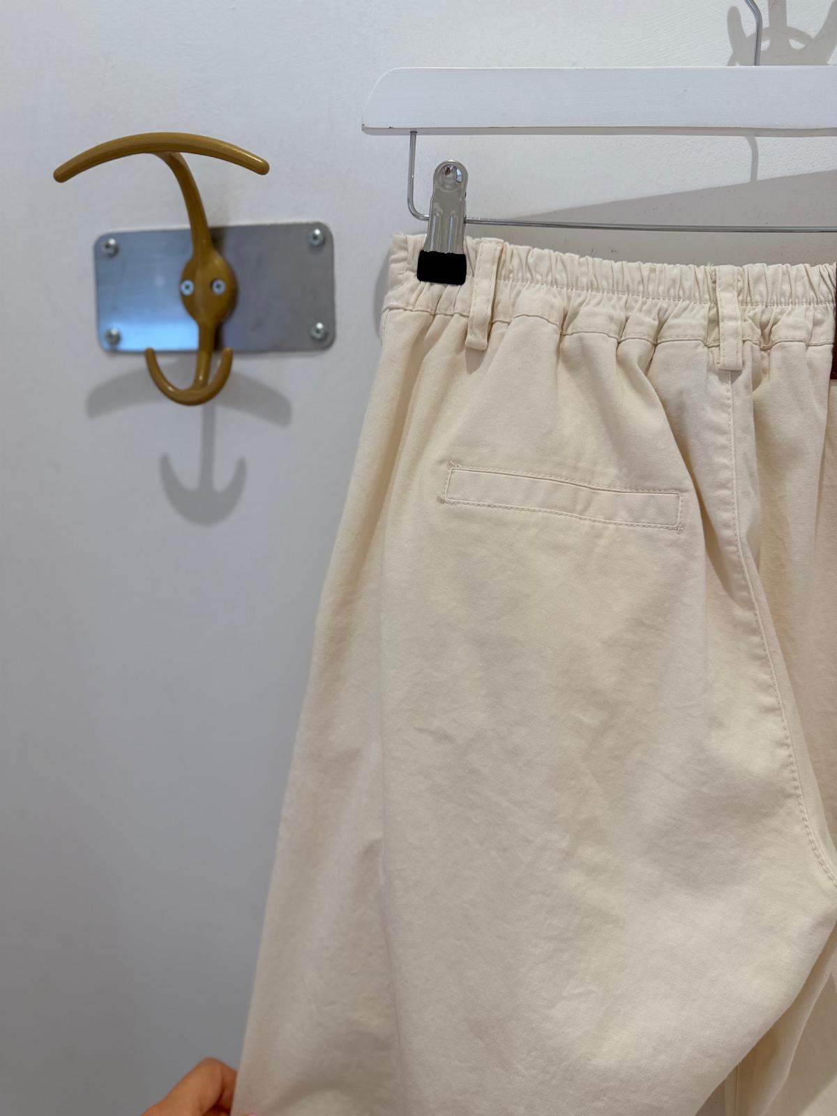 Pantalone burro in cotone