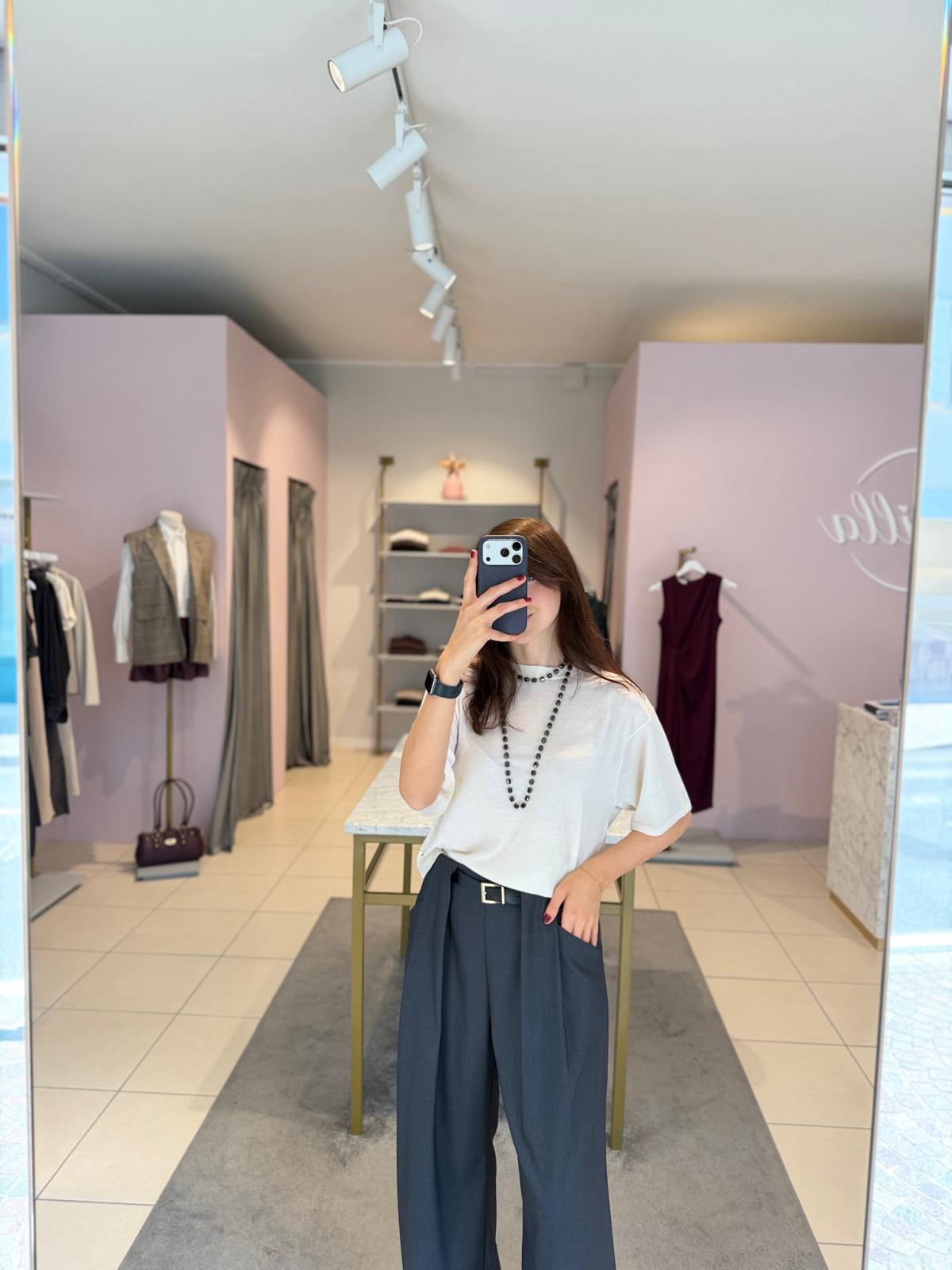 Maglia mezza manica lana merino Dixie