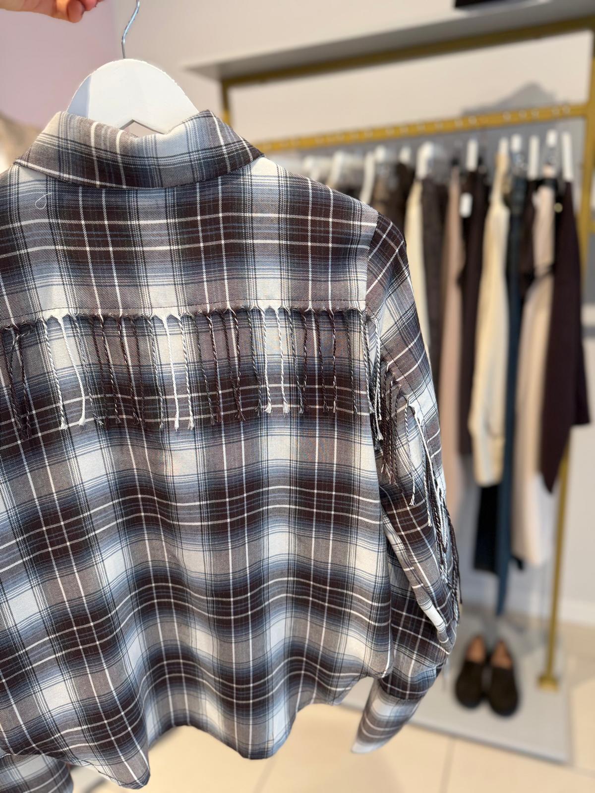 Camicia check con frange Motel