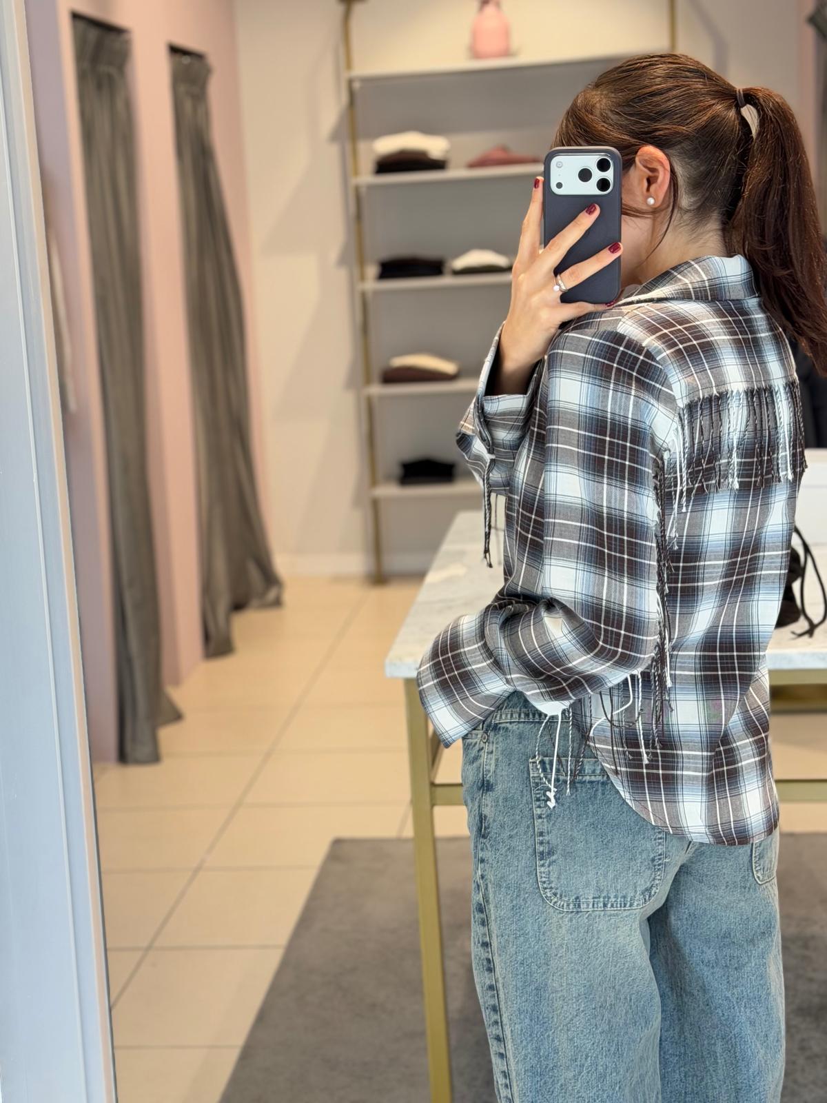 Camicia check con frange Motel