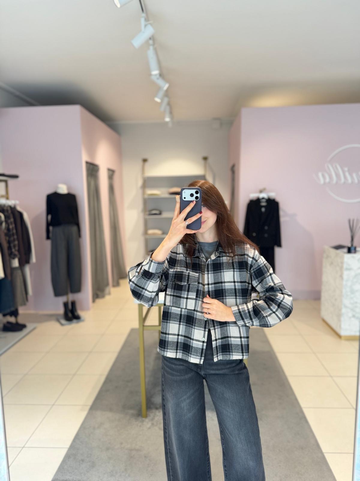 Camicia check cropped