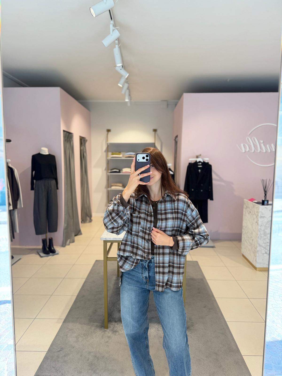 Camicia check azzurra