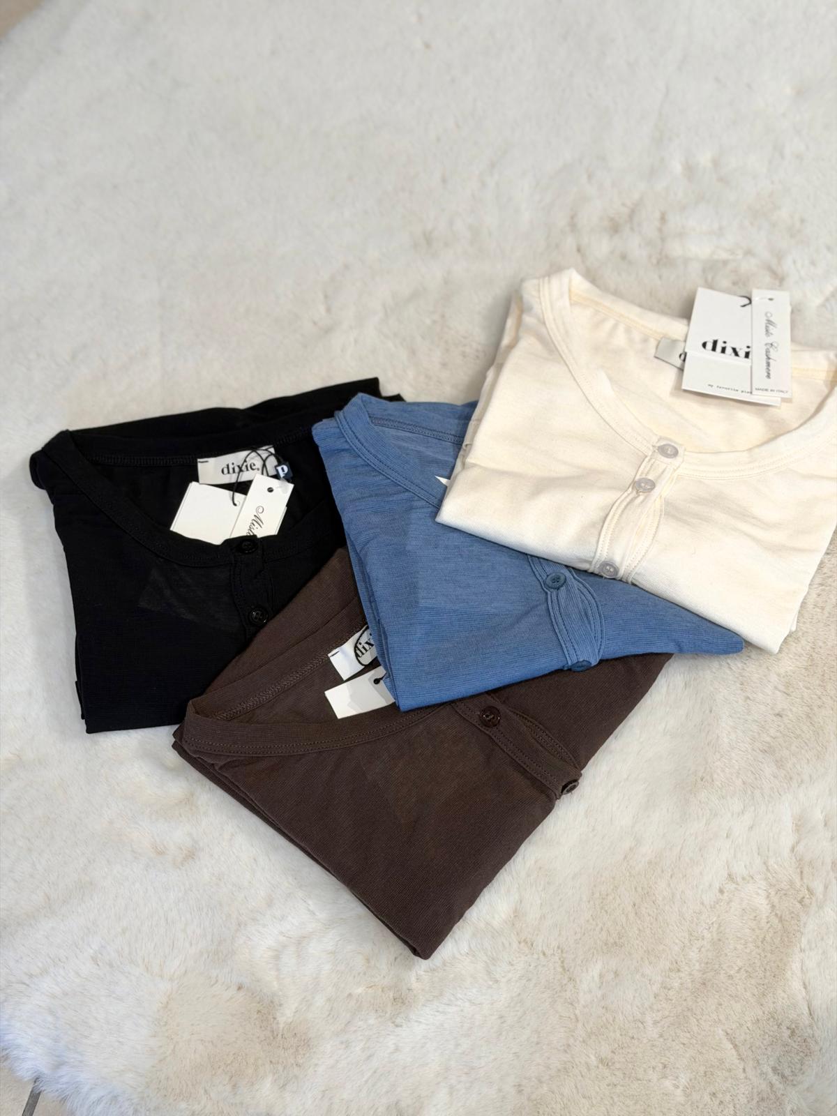 Maglia serafino misto cashmere Dixie
