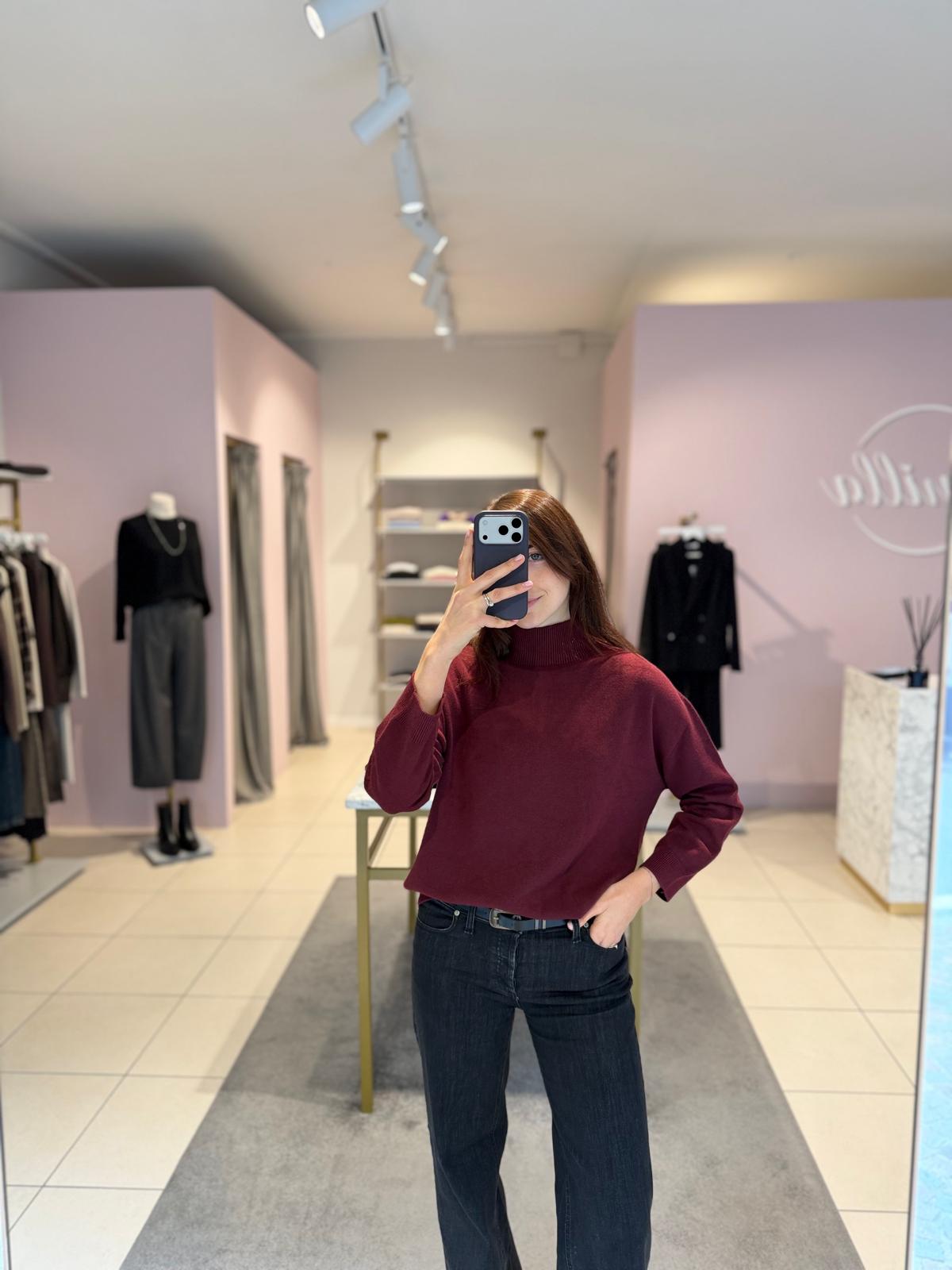 Maglione collo a cratere