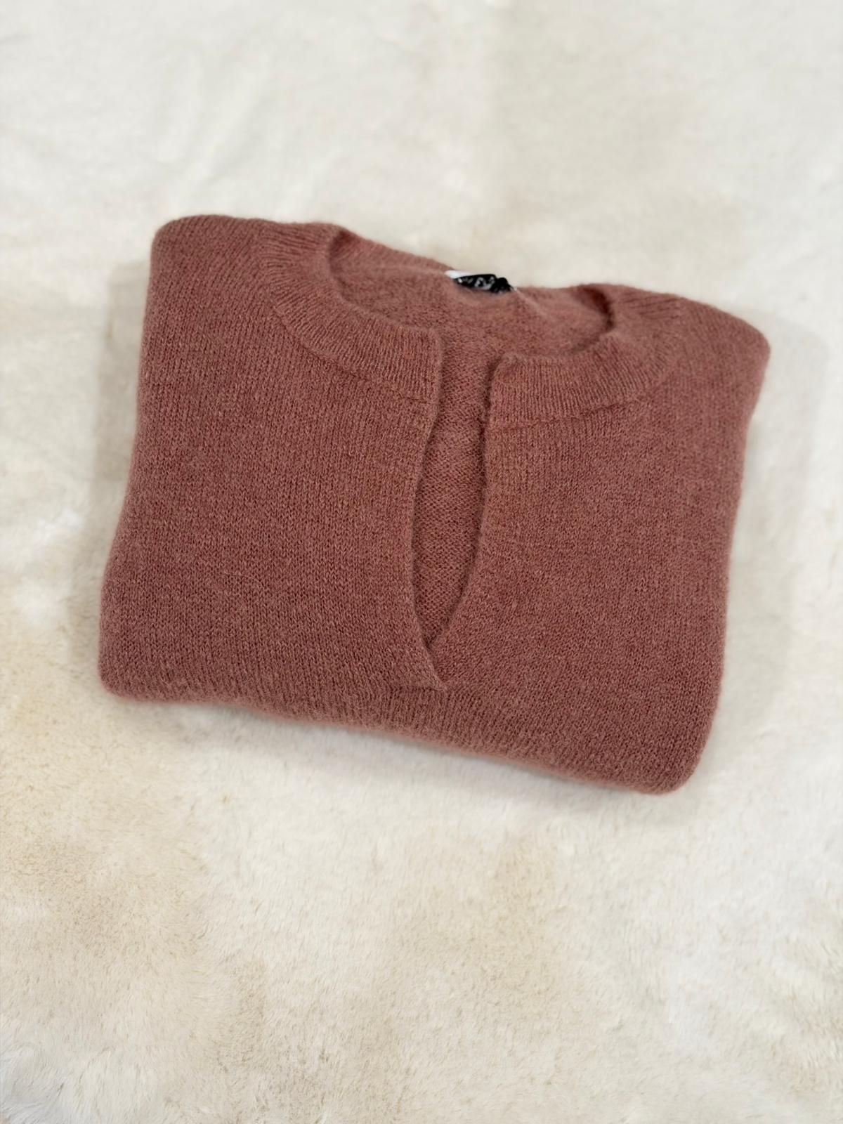 Maglione spacchetto in baby alpaca Please