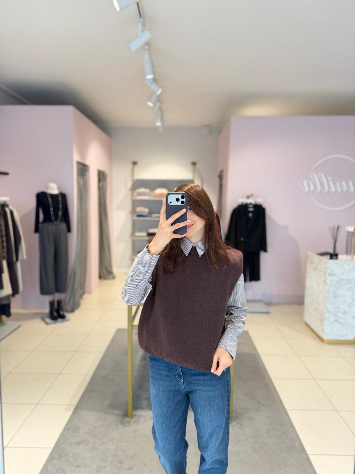 Gilet in lana e angora dixie