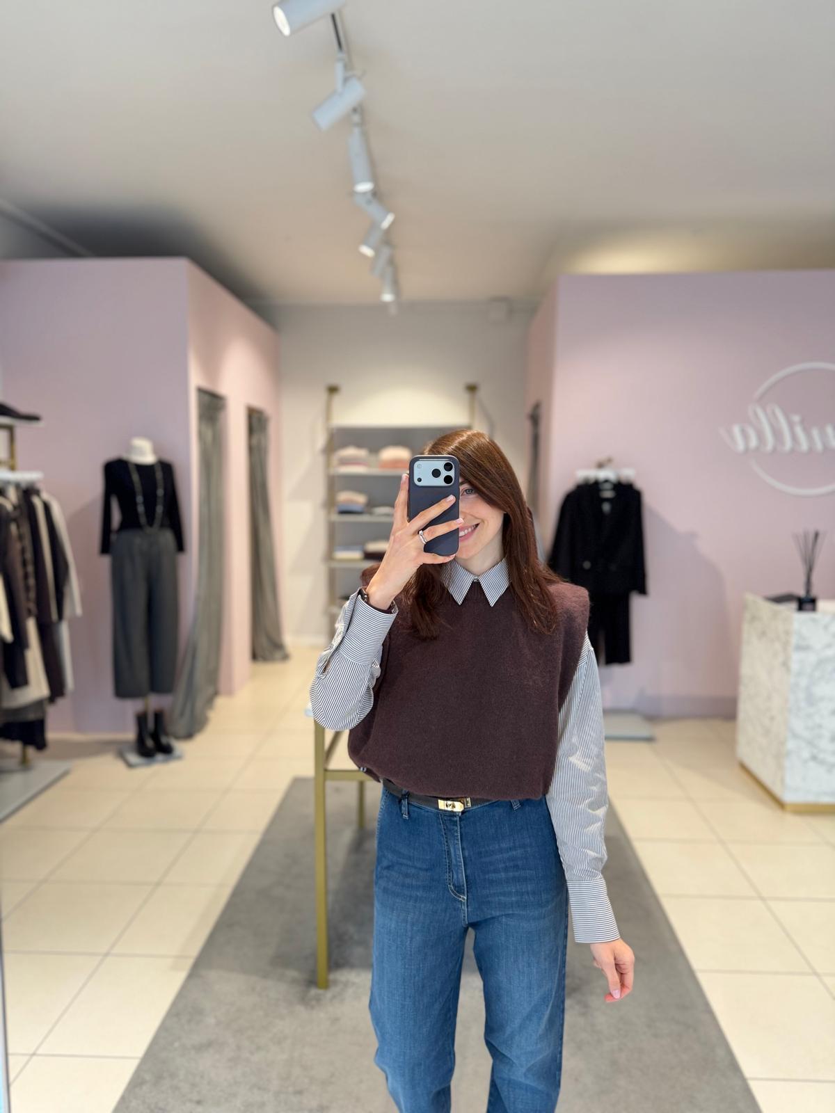 Gilet in lana e angora dixie