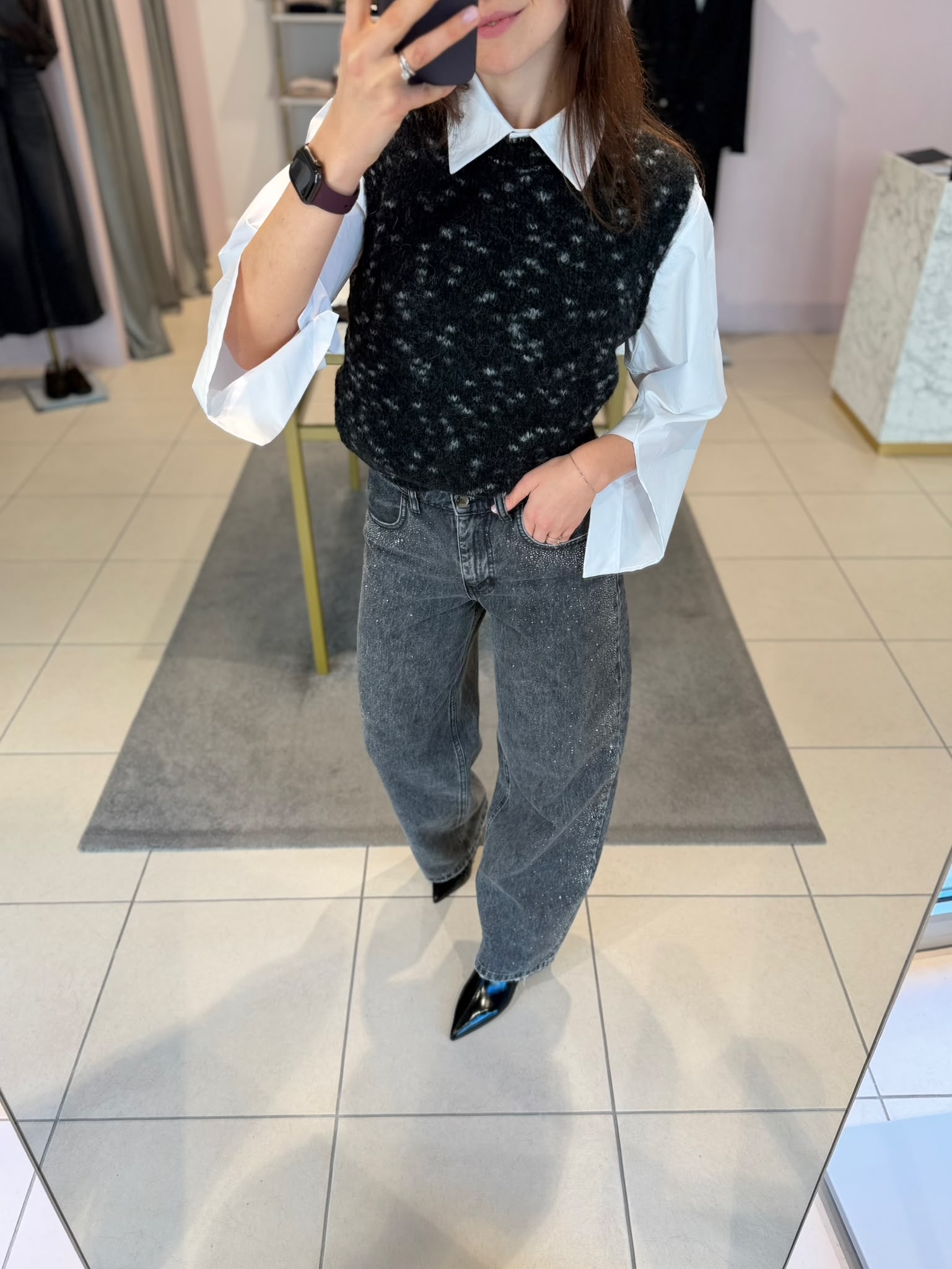 Jeans con strass soallure