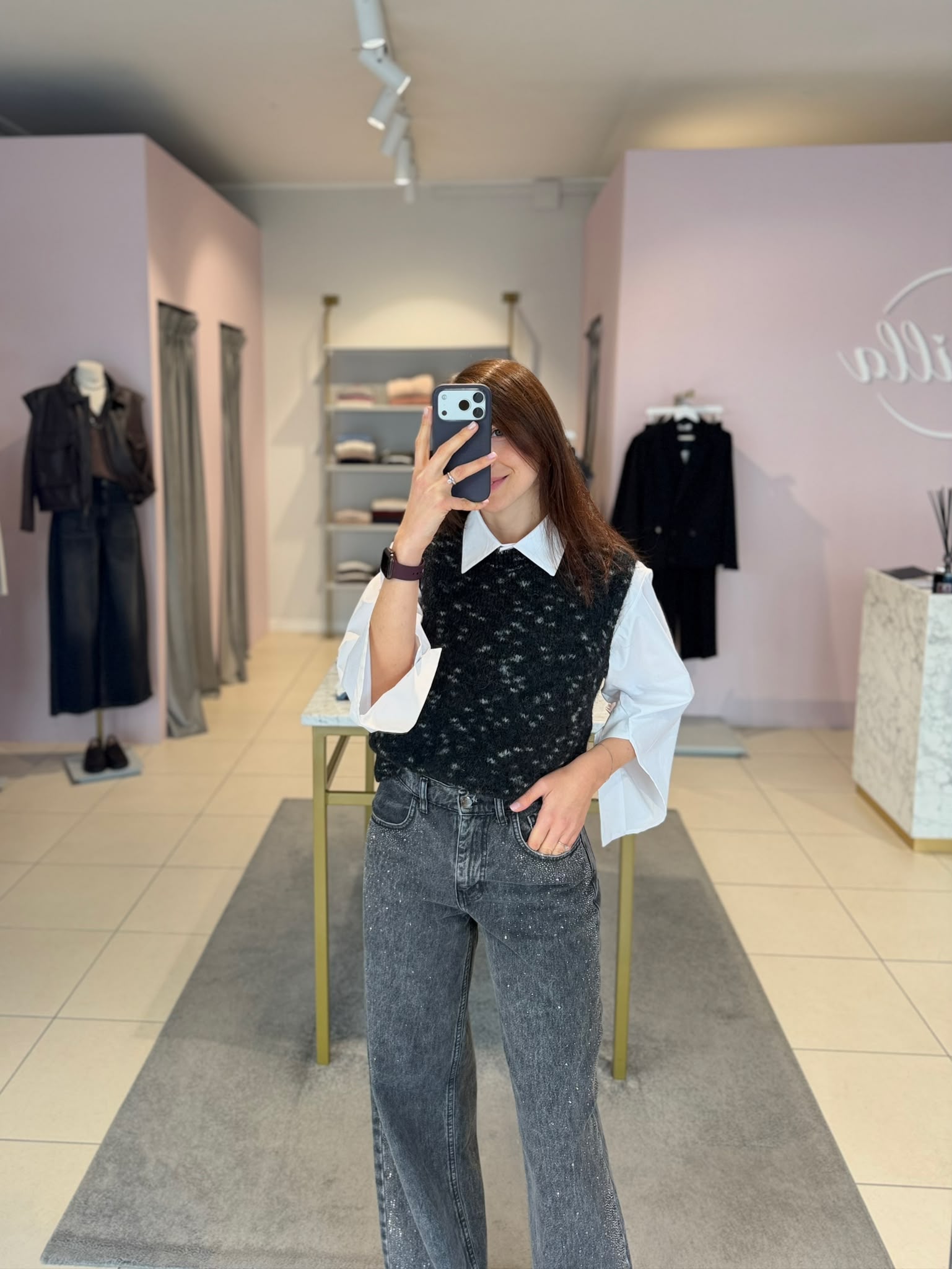 Gilet effetto melange